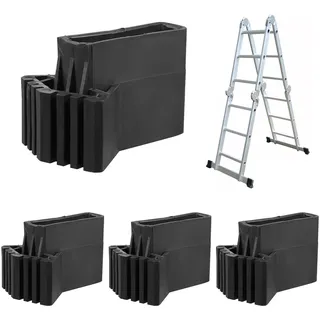 Does Not Apply 4 Stück Leiterfußabdeckung Leiter Gummifüße Matte Rutschfeste Leiterfüß Bdeckung Rutschfeste Ersatz Stufenfüße Leiter Teile, für Verlängerungsleiter Heimarbeiter auf Der Baustelle (Schwarz)