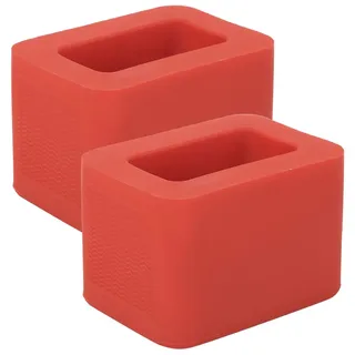 2 Stück Auto-Sicherheitsgurt-Schnallenhalter, Silikon-Sicherheitsgurt-Schutz-Empfänger, Sicherheitsgurt-Schnallen-Halter, Universelles Auto-Zubehör Für Auto(Rot)
