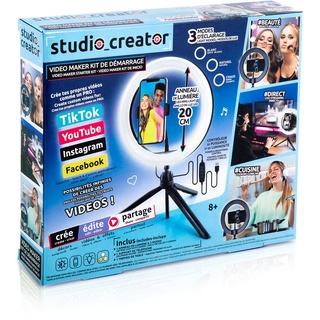 Canal Toys - Studio Creator Starter-Set für professionelle Videos, 3 Modi, mit Stativ, INF 019, Weiß