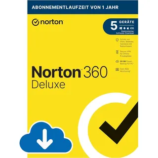 Norton 360 Deluxe 50 GB 5 Geräte 1 Jahr ESD ML Win Mac Android iOS
