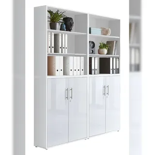 moebel-dich-auf TABOR 11 Büroschrank 80 x 40 x 180 weiß