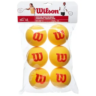 Wilson Starter Foam Balls 6-Ball (Stage 3 Pack, Yellow, 3, WRZ258900