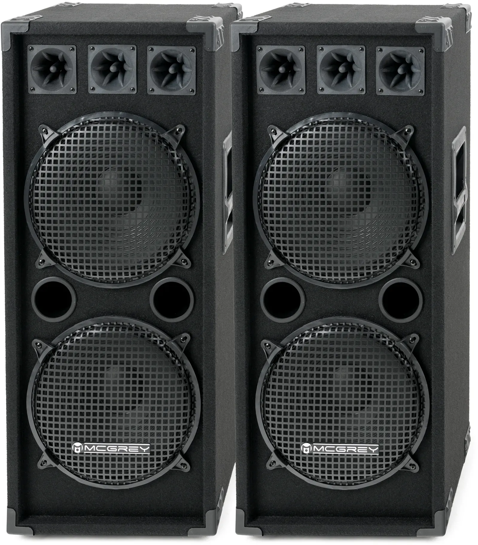 McGrey DJ-2222 Partykeller/DJ-Box Paar 2 x 1000W