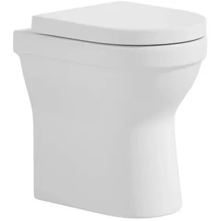 Sanicomfort Cozy Stand-WC mit WC-Sitz Weiß spülrandlos
