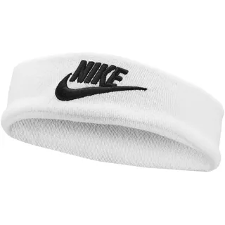 Nike Classic Wide Terry Stirnband - White / Black - One Size