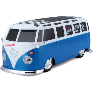 MAISTO TECH 81144 - Ferngesteuertes Auto - VW Van Samba (blau/weiß, Maßstab 1:24)