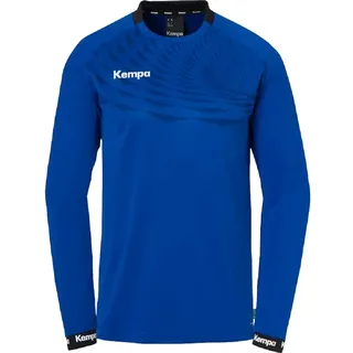 Kempa Wave 26 Longsleeve Unisex Sport Langarmshirt Sport-Pullover Handball Torwart-Trikot Langarm-Pullover für Handball Volleyball Indoor - elastisch und schnelltrocknend, Handball-Trikot, Royal/Marine, S