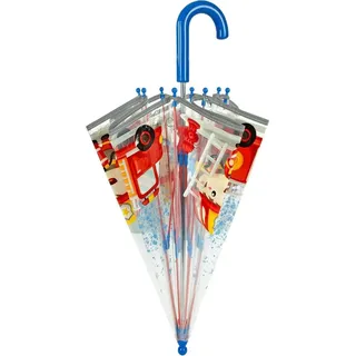 Triton-X Glow in the Dark Kinderschirm Cool Kids FIREMAN transparent, 42/8, manuell