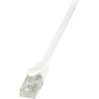 Logilink CP2091U RJ45 Netzwerkkabel, Patchkabel CAT 6 U/UTP 10.00m Weiß mit Rastnasenschutz 1St.