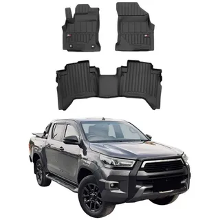 Omac 2015-2024 Toyota Hilux Fußmatten TPE Schwarz 3 tlg