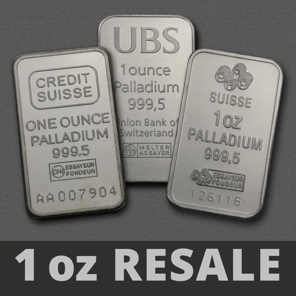 Palladiumbarren 1oz "Resale"