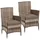 Rattan Gartensessel 55 x 59 5 x 88 cm beige-braun 2 St
