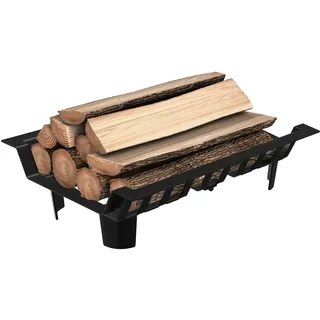 FIVMEN Kaminrost Ofenrost Kamineinsatz für Kamin mit Feuerrost Füßen Kohlerost Kaminholzrost Feuerbock Gestell Holzhalter bis 50KG für Innen und Außenbereich, 31x46x13 cm