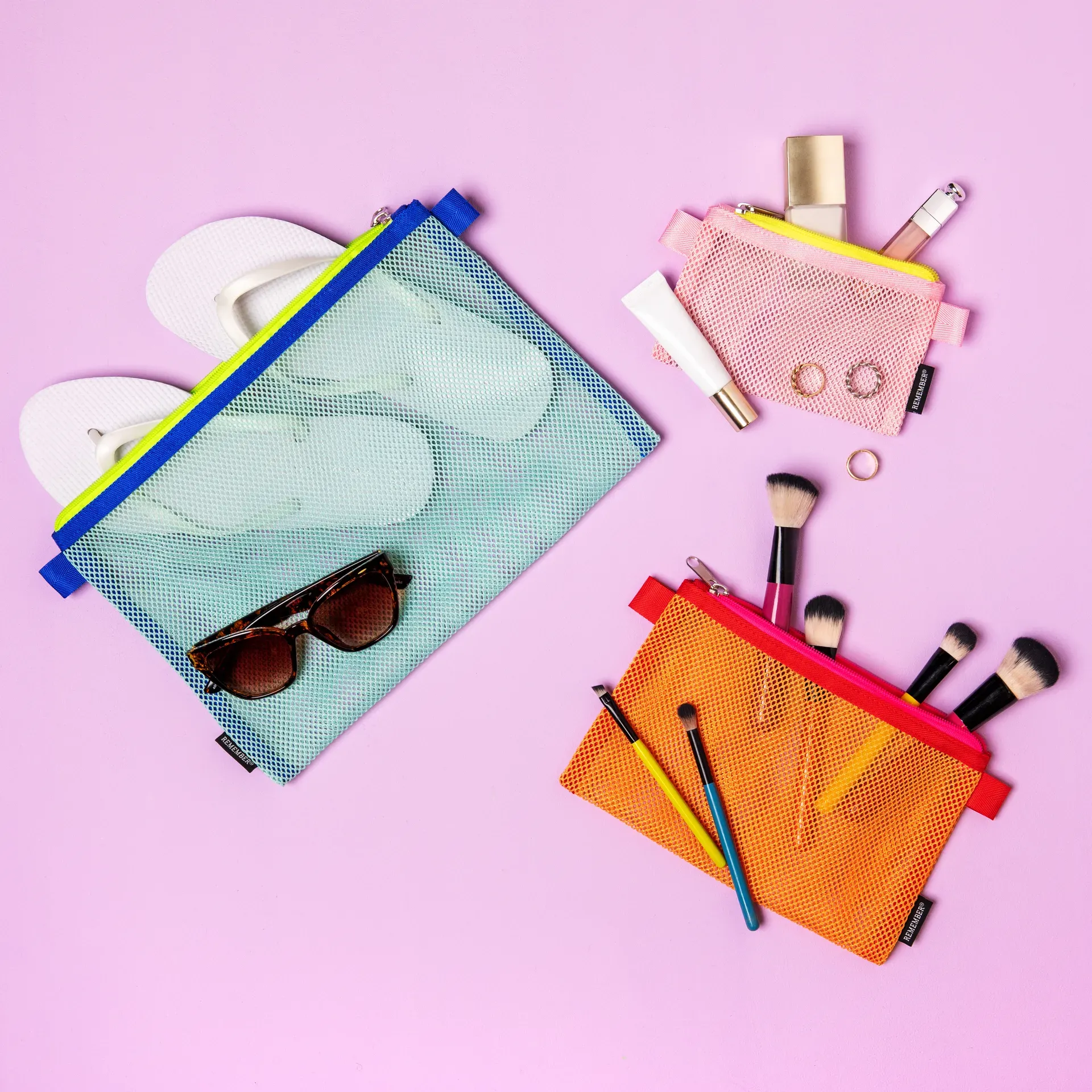 REMEMBER Mash Bag Set "Alice" - 3er Set Packtaschen als Organizer für Reisen