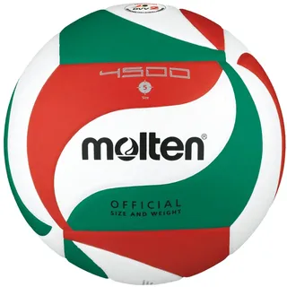 Molten Volleyball DVV 2 Wettspielball V5M4500-DE Weiß/Grün/Rot Gr. 5