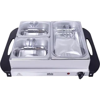 Silva Homeline Stay-Hot SH 2.2, 2-in-1 Buffetwärmer und Warmhalteplatte, 200W