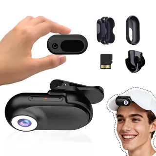 Xilecam Mini Action Cam1080P und 32 GB Speicherkarte Helmkamera Motorrad Bodycam Mini Kamera Multifunctional Accessories Body Cam(Mattschwarz)