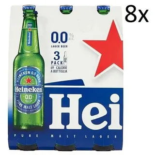 8x Heineken Pure Malt Lager Alkoholfreies Blondes Bier Birra Analcolica 3x33cl