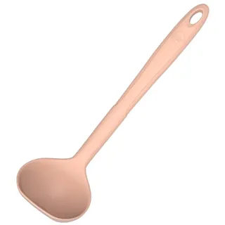 KOCHBLUME Schöpfkelle S | Premium-Silikon & BPA frei| Hitzbeständig | Spülmaschinenfest | 26cm | Farbe: altrosa