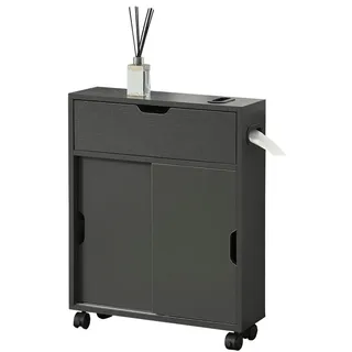 [en.casa] Kempele Nischenschrank 52 x 67 x 17 cm Dunkelgrau