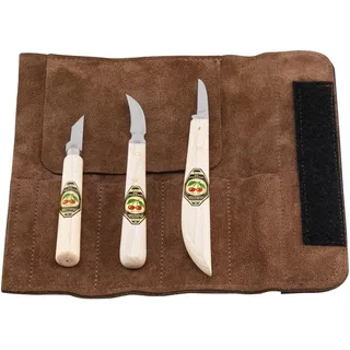 Kirschen Schnitzmessersatz 3307000 - Leder-Tasche - 3-teilig - diverse Klingen