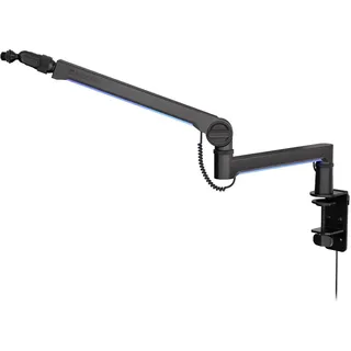 endorfy Broadcast Low Profile RGB Boom Arm, Mikrofonarm mit Kabel, 360 Grad drehbar, LED Lichter mit Controller