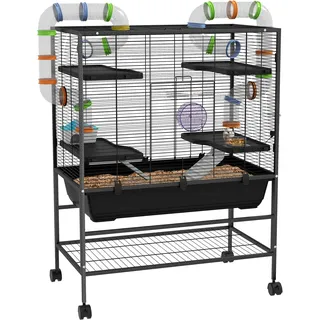 PawHut Hamsterkäfig Stahl, Kunststoff