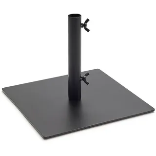 NaDeco Metallständer in Schwarz mit Rohr und Schrauben, Maße ca. 20x20x14cm | Zum Präsentieren von Denkobjekten | Skulpturenständer | Metallsockel | Dekoständer | Objektständer | Blumenständer