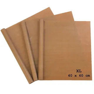 MP Produkt Premium Dauerbackfolie extrem langlebig und extra Groß zum Grillen und Backen - 3 Stück 40 x 60 cm - Backpapier - Dauerbackfolie für Backofen