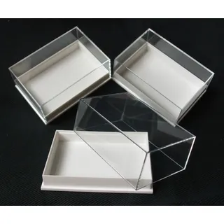 12 Stk Präsentationsboxen, Schauboxen, Boxen aus Acryl, ideal für Fossilien,Münzen,Mineralien etc