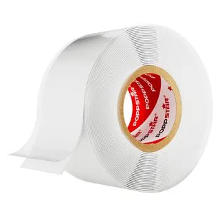 POPPSTAR selbstverschweißendes Silikonband zur Reparatur, Isolierung & Abdichtung (Strom, Wasser, Luft) Isolierband 3m lang, 25mm breit, weiß