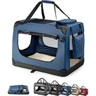 Hundetransportbox faltbar & blau XXXL
