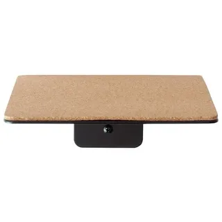 Natural Goods Berlin Katzen-Kletterwand Wall STAIR, Wandhalterung, Wandstufe, Regal, Hängeleiter, 20 x 20cm, mit Kork schwarz 20 cm