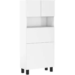 BIM Furniture - homi ausziehbarer schreibtisch weiß matt)