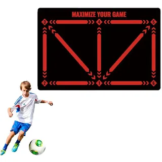 60*90 Cm Fußballmatte, Fußballtrainingsmatte – Geräuschlose, Stoßdämpfende Trainingsmatte, Rutschfeste Fußballtrainingsmatte, Kinderfußballtrainingsausrüstung, Ballkontrollmatte, Fußballgeschenke (B)