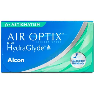 Alcon Air Optix plus HydraGlyde for Astigmatism (6er Packung) Monatslinsen (2 dpt, Zyl. -0,75, Achse 10 ° & BC 8.7)