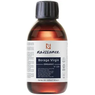 Naissance Borretschöl BIO (Nr. 226) - 225ml- Naturrein, Kaltgepresst Borretsch Öl für Haut, Haare, Körper, Gesicht