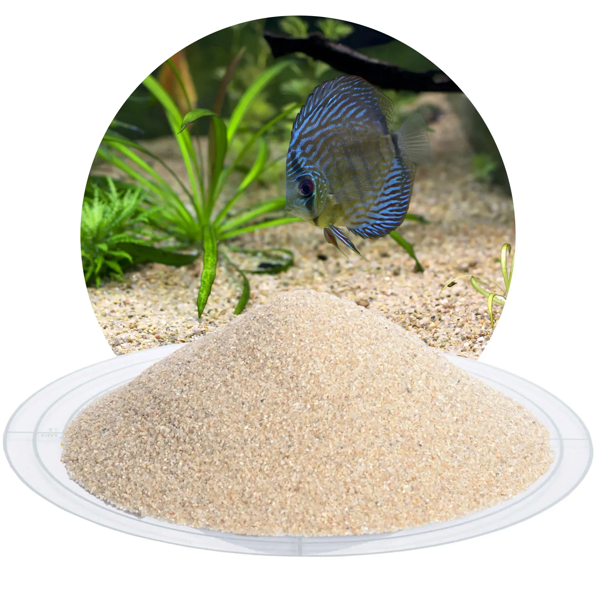 Aquariumsand beige 0,4-0,8 mm - 5 kg Sack