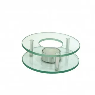 Testrut AXENTIA Stövchen Chrom/Glas 125 mm rund