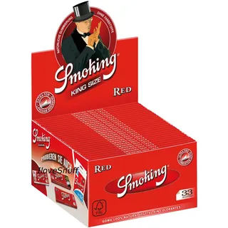 Smoking Red 1 Box King Size Papers 50 x 33 Blättchen Long Papers Original®