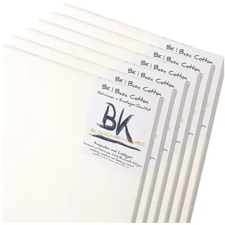 BK BILDERRAHMEN KOLMER 6 B.K. Basic LEINWÄNDE AUF KEILRAHMEN 40x120 cm | Qualitäts Malgrund, malfertig, 100% Baumwolle