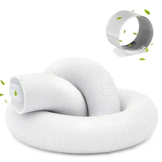 Abluftschlauch Klimagerät mit Adapter,1.5 Meter Klimaanlage Schlauch Verlängerung,Abluftschlauch Adapter 150mm,Klimaschlauch,für Klimaanlage Abzugshaube Wäschetrockner