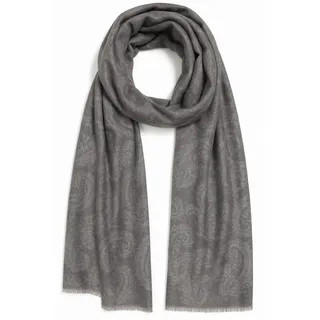 KARMA.DIEM Viskose Schal Paisley Muster Super Weicher XXL Schal - 180x65cm - Made in Spain - Unisex - Pashima/Stola/Extra Breit für Mann & Frau (Grau)