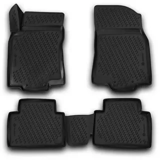 Element Passgenaue Premium 3D Gummimatten Fussmatten passend für Nissan X-Trail, Mk3 III, 2013-2023, 4 TLG, Schwarz