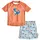 Jungen Zweiteiler Rash-Guard-Set Orange 74-80