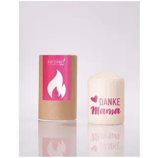 kerzilein Flämmchen Spruchkerze pink Danke Mama