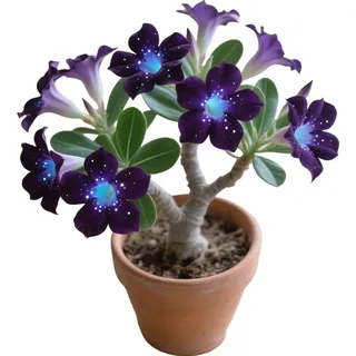 Die Wüstenrosen - (Adenium) Winterharte mehrjährige,Seltene Rosen,Einfach zu Pflegen,Schnelles Wachstum-mit Auffälligen Blüten (C, 1 Knolle)