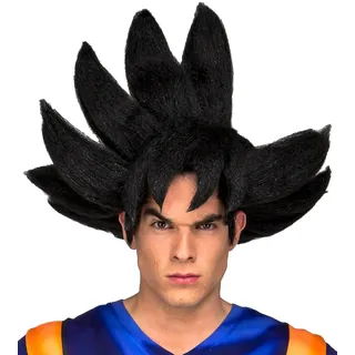 Vegaoo Dragon Ball Z-Perücke Goku Lizenz-Zubehör schwarz - Schwarz