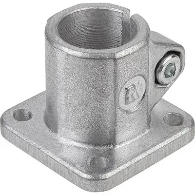 ROHRVERBINDER MIT FUß, FÜR RUNDROHRE, M=60, G=60, L=50, A=30,1, FORM:A, ALUMINIUM, KOMP:STAHL