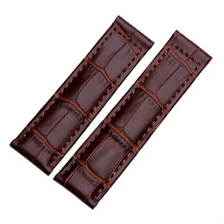 Richie strap 19 mm/20 mm Lederarmband, Schnalle, passend für Rolex Daytona Submariner Uhr, braun, 19 mm, Armband